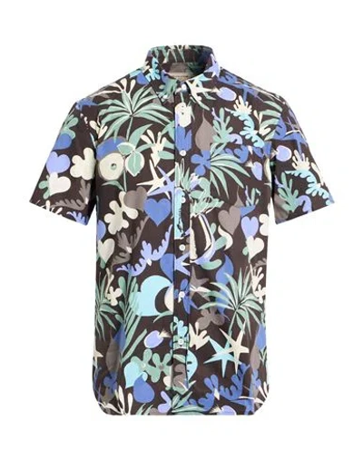 Maison Kitsuné Man Shirt Charcoal Size M Cotton In Gray