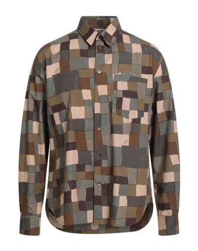 Maison Kitsuné Man Shirt Military Green Size M Cotton