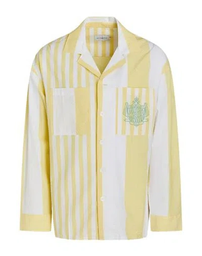 Maison Kitsuné Man Shirt Pastel Yellow Size L Cotton