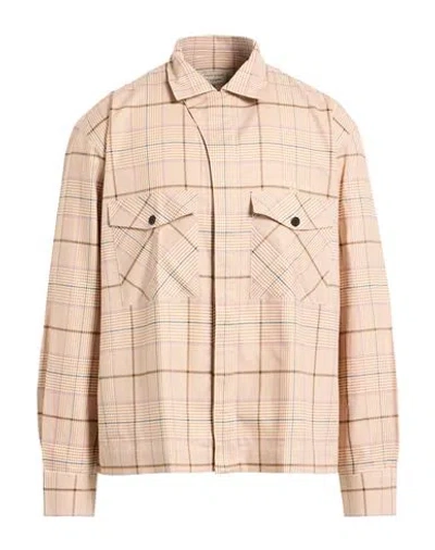 Maison Kitsuné Man Shirt Sand Size L Cotton In Neutral