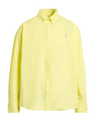 Maison Kitsuné Man Shirt Yellow Size L Cotton