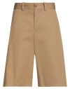 Maison Kitsuné Man Shorts & Bermuda Shorts Camel Size 32 Cotton In Brown