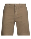 Maison Kitsuné Man Shorts & Bermuda Shorts Khaki Size 33 Cotton, Polyester, Elastane