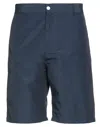 Maison Kitsuné Man Shorts & Bermuda Shorts Midnight Blue Size 30 Polyamide, Cotton