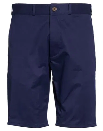 Maison Kitsuné Man Shorts & Bermuda Shorts Navy Size 31 Cotton In Blue
