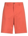 Maison Kitsuné Man Shorts & Bermuda Shorts Orange Size 36 Cotton In Orange