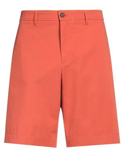 MAISON KITSUNÉ MAISON KITSUNÉ MAN SHORTS & BERMUDA SHORTS ORANGE SIZE 36 COTTON