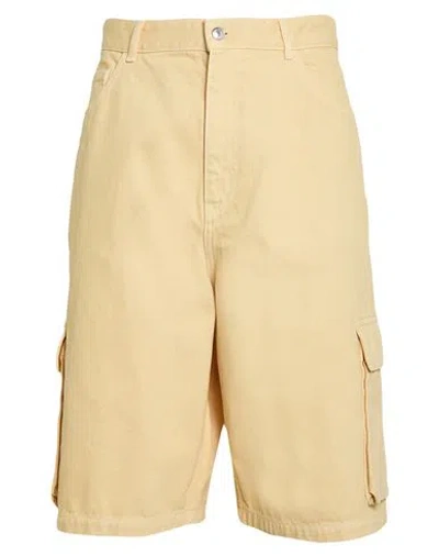 Maison Kitsuné Man Shorts & Bermuda Shorts Yellow Size 33 Cotton In Neutral