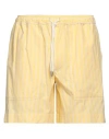 Maison Kitsuné Maison Kitsune Striped Poplin Bermuda Shorts For In Yellow