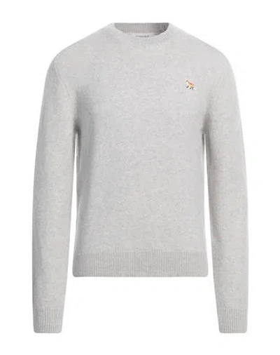Maison Kitsuné Man Sweater Light Grey Size M Wool