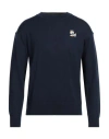 Maison Kitsuné Man Sweater Navy Blue Size S Wool