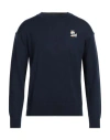 Maison Kitsuné Man Sweater Navy Size Xxl Wool In Navy Blue
