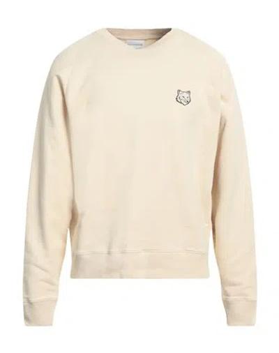 Maison Kitsuné Man Sweatshirt Beige Size L Cotton In Beige