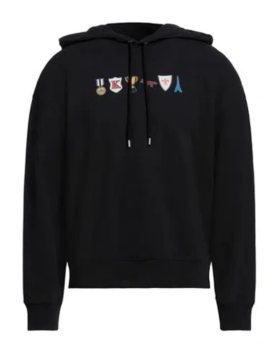Maison Kitsuné Black Oversized Hoodie In Black