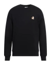 Shop Maison Kitsuné Man Sweatshirt Black Size L Cotton