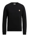 Maison Kitsuné Black Fox Head Long Sleeve T-shirt In Black