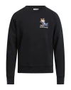 Maison Kitsuné Man Sweatshirt Black Size S Cotton In Black
