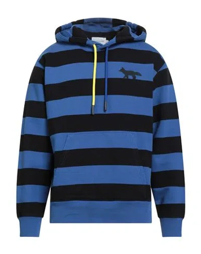 Maison Kitsuné Man Sweatshirt Blue Size M Cotton