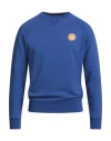Maison Kitsuné Man Sweatshirt Bright Blue Size S Cotton In Blue