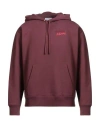 Maison Kitsuné Man Sweatshirt Burgundy Size M Cotton, Polyester In Red