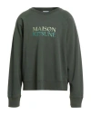 Maison Kitsuné Man Sweatshirt Dark Green Size L Cotton