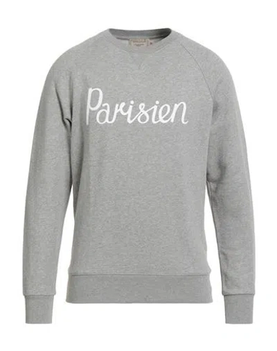 Maison Kitsuné Man Sweatshirt Grey Size L Cotton