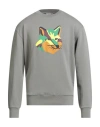 Maison Kitsuné Man Sweatshirt Grey Size M Cotton In Gray