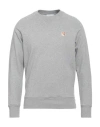 Maison Kitsuné Man T-shirt Light Grey Size Xxl Cotton In Gray