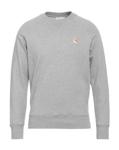 Maison Kitsuné Man Sweatshirt Grey Size S Cotton In Gray