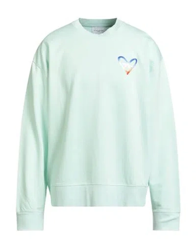 Maison Kitsuné Man Sweatshirt Light Green Size Xxl Cotton