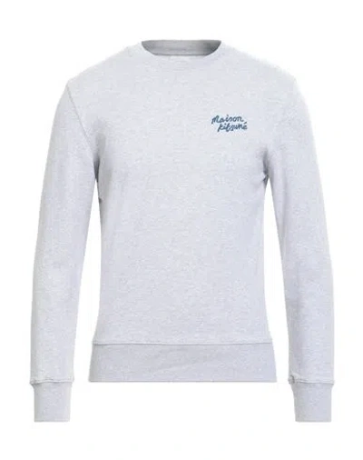Maison Kitsuné Man Sweatshirt Light Grey Size S Cotton