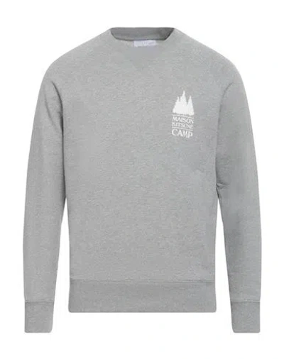 Maison Kitsuné Man Sweatshirt Light Grey Size S Cotton In Gray
