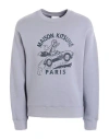 Maison Kitsuné Man Sweatshirt Lilac Size S Cotton In Gray