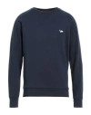 Maison Kitsuné Man Sweatshirt Midnight Blue Size Xs Cotton