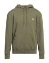 Maison Kitsuné Man Sweatshirt Military Green Size S Cotton