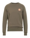 Maison Kitsuné Man Sweatshirt Military Green Size Xs Cotton