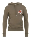 Maison Kitsuné Man Sweatshirt Military Green Size Xxs Cotton In Green