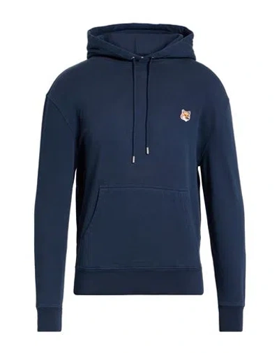 MAISON KITSUNÉ MAISON KITSUNÉ MAN SWEATSHIRT NAVY SIZE L COTTON