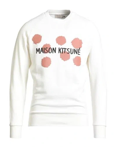 Maison Kitsuné Man Sweatshirt Off White Size S Cotton