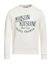 Maison Kitsuné Man Sweatshirt Off White Size S Cotton In Neutral
