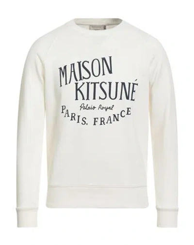 Maison Kitsuné Man Sweatshirt Off White Size S Cotton In Neutral