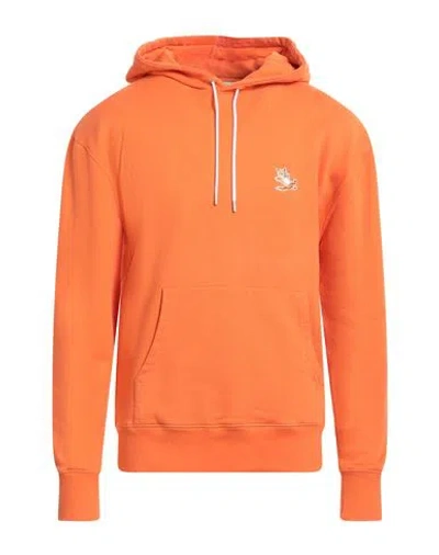 Maison Kitsuné Man Sweatshirt Orange Size S Cotton