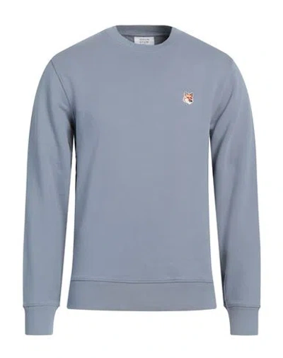 Maison Kitsuné Fox Head-patch Sweatshirt In Blue