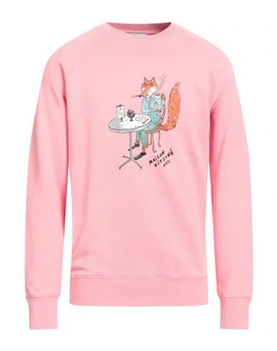 Maison Kitsuné Man Sweatshirt Pink Size M Cotton