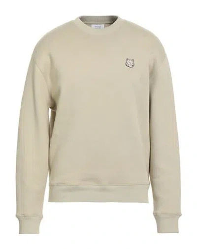 Maison Kitsuné Man Sweatshirt Sage Green Size L Cotton