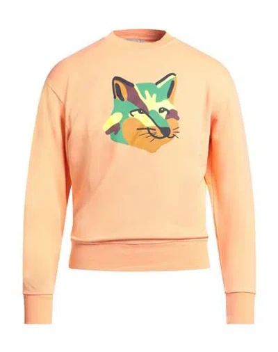 Maison Kitsuné Man Sweatshirt Salmon Pink Size Xs Cotton In Multi