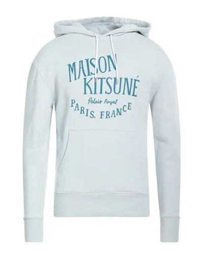 Maison Kitsuné Man Sweatshirt Sky Blue Size M Cotton