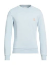Maison Kitsuné Man Sweatshirt Sky Blue Size Xs Cotton