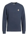 Maison Kitsuné Man Sweatshirt Slate Blue Size L Cotton