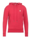 Maison Kitsuné Man Sweatshirt Tomato Red Size S Cotton In Red